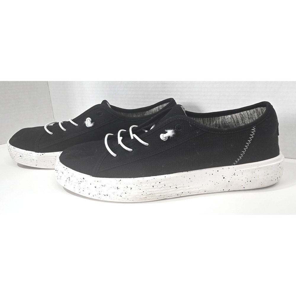 Hey Dude Cody M Sport Mesh Black Slip On Sneakers Mens SZ 10 Speckled Sole